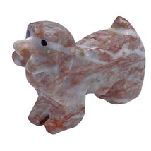 Vtg Onyx Stone Hound Dog Hand Carved Figurine - £10.41 GBP