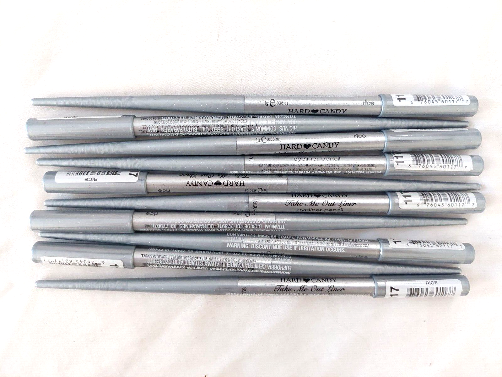 10 HARD CANDY Take Me Out Liner Glitter Eyeliner pencil (Rice "Silver" #117) NEW - £10.93 GBP