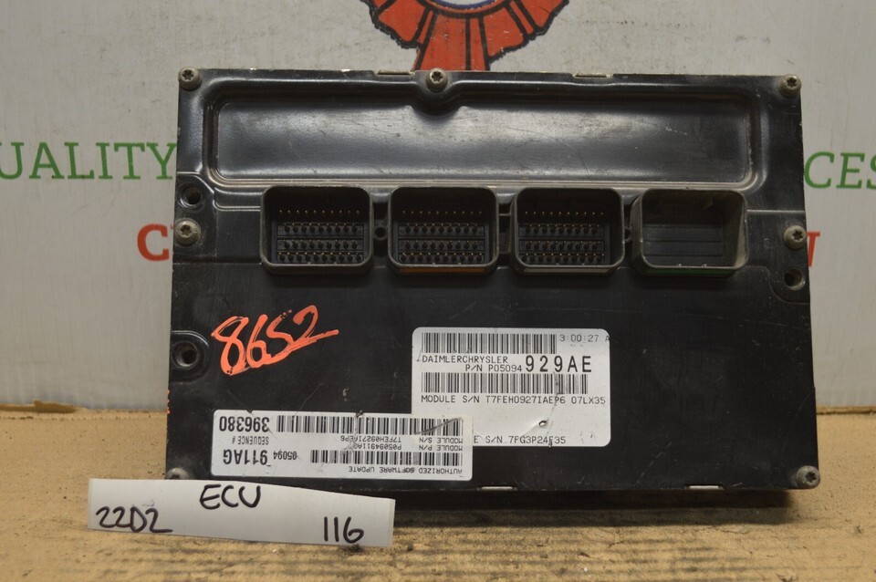 2007 Chrysler 300 3.5L Engine Control Unit ECU 05094929AE Module 116-22D2 - $38.21