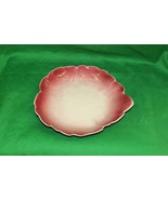 Angeles Potteries #440 Large Leaf Bowl Pink and Black 10x11 inch 1953 - $25.42 CAD