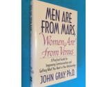 MEN ARE FROM MARS, WOMEN ARE FROM VENUS by JOHN GRAY - Hardcover - FIRST... - $24.89