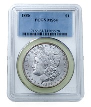 Dólar Morgan De Plata De 1886 $1 Calificado Por PCGS Como MS-64! Gran Mo... - $3,151.46 MXN