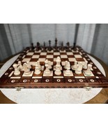 Large 21&quot; Staunton Travel Wooden Chess Set 21 Inch Folding Storge Board ... - £101.27 GBP