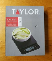 Digital Food Scale Black Glass Top By  Taylor 11lb. max  New  - £12.67 GBP