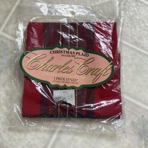 Charles Craft Christmas Plaid Aida Cross Stitch Fabric 14 Count 15X15” r... - $12.19