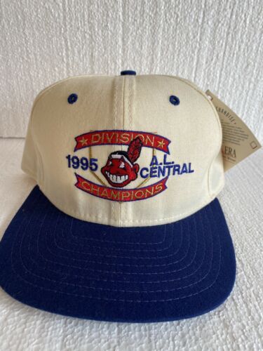 Cleveland Indians New Era Vintage 1995 AL Central Champions Snapback Hat - NWT - £79.37 GBP