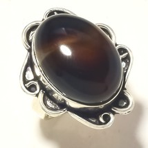 Black Botswana Agate Gemstone Handmade Fashion Ring Jewelry S 7&quot; SA 2019 - £4.71 GBP