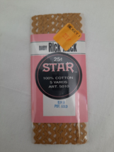 Vintage NIP Star Baby Rick Rack Sewing Trim 100% Cotton ~ Pot. Gold ~ 5 Yards - £5.41 GBP