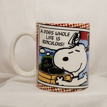 Peanuts Snoopy A Dog&#39;s Whole Life Is Ridiculous Tea Coffee Mug Cup 2011 - £11.73 GBP