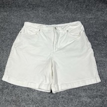 Gloria Vanderbilt Amanda Shorts Womens 10 White Jean All Around Slimming... - $18.48