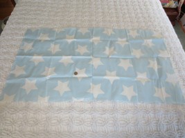 2896. White Stars On Blue Craft Cotton Blend Fabric - 43&quot; X 5/8 Yd. - £1.59 GBP