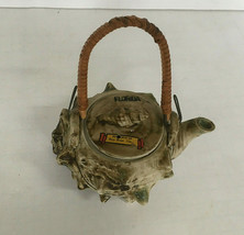 Sea shell tea pot with handle  vintage travel souvenir key west Florida - $413.03 MXN