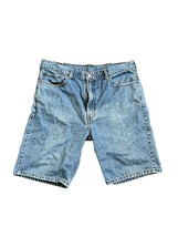 Levis 505 Mens Shorts Blue 40 Cotton 5 Pocket Denim Jeans Light Wash - £15.26 GBP