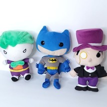 DC Justice League Batman Penguin &amp; Joker Plush Villains Toy Factory 8&quot; L... - $29.69