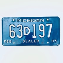 2005 United States Michigan Base Dealer License Plate 63D197 - £13.23 GBP
