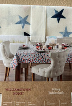 4th of July Tablecloth Americana Red White Blue Stars  60”x 120” Indepen... - £35.95 GBP