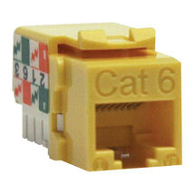 Eaton N238-001-YW CAT6 / CAT5E 110 KEYSTONE JACK 110 STYLE PUNCHDOWN YEL... - $21.53
