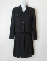 VTG Kasper for ASL Women 6 Purple Suit Blazer and Skirt Rayon Button Up Lined - £15.45 GBP