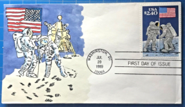 Scott #2419 $2.40 Moon Landing FDC / First Day Cover (1989) Gary Hudeck ... - £5.41 GBP