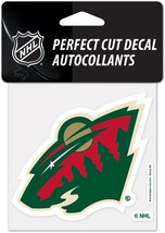 NHL Minnesota Wild Logo 4&quot;x4&quot; Perfect Cut Decal Single WinCraft - £7.43 GBP