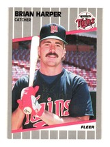 1989 Fleer #114 Brian Harper Minnesota Twins - £2.34 GBP