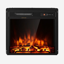 Electric Fireplace Heater 18-Inch 1500W Freestanding Recessed Thermostat Remote - £145.69 GBP