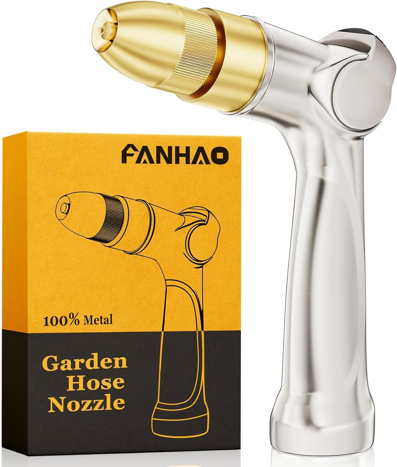 Fanhao Professional Heavy Duty Garden Hose Nozzle, 100% Metal, Car &amp; Pet... - $39.99
