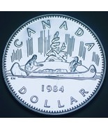 Proof-Like Canada 1984 Canoe Dollar~Royal Canadian Mint~Excellent~Free Ship - £9.80 GBP
