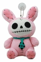 Ebros Small Furry Bones Skeleton Pink Bunny With Green Polkadot Tie Plus... - £15.74 GBP