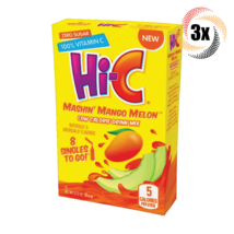 3x Packs Hi-C Singles To Go Mashin&#39; Mango Melon Drink Mix 8 Singles Each .72oz - £8.52 GBP