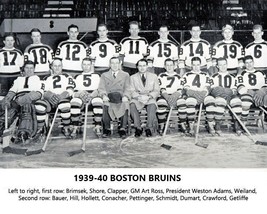 BOSTON BRUINS 1939-40 TEAM 8X10 PHOTO HOCKEY PICTURE NHL - £3.88 GBP