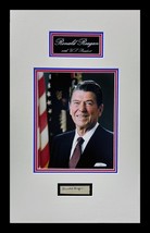 Ronald Reagan Signature Document Cut Museum Framed Ready for Display - £625.02 GBP