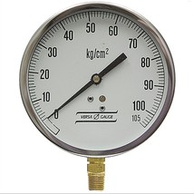 Versa V4301YEQ4 Pressure Dry Gauge 4-1/2&quot; 0-105 kg/cm² LM 4-1/2&quot; Face 4-5/8&quot; Bzl - £132.45 GBP