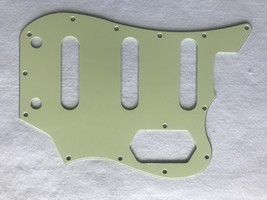 Fits Squier Vintage Modified Bass VI Guitar pickguard,3 Ply Vintage Green - £7.19 GBP