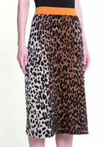 Stella McCartney Leopard Print Jacquard Midi Skirt Multi 36 IT S 4 - £449.72 GBP