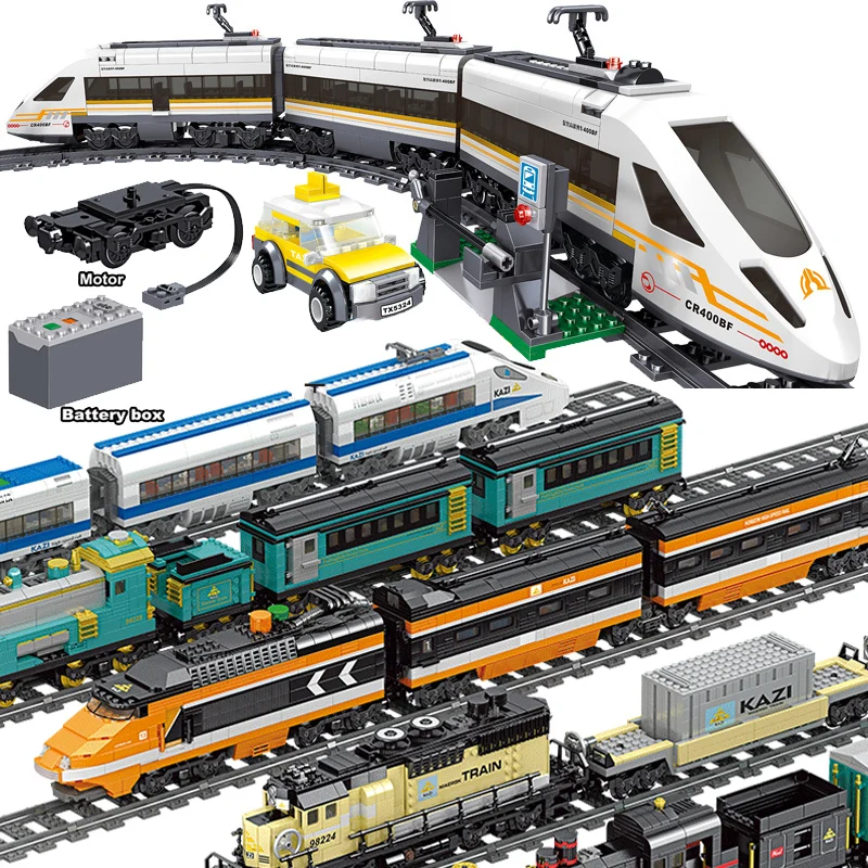 City Remote Control Train High-speed Rail Electric Building Blocks RC Track - £73.26 GBP+