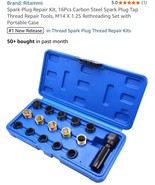 Spark Plug Repair Kit, 16Pcs Carbon Steel Spark Plug Tap Thread Repair T... - €23,73 EUR