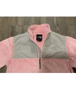 The North Face Jacket Girls XL TNF Plush Fleece Pink Gray Mid Layer Dual... - $44.42 CAD