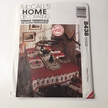 McCall&#39;s 8438 Home Decorating Dining Essentials Tablecloths Placemats Napkins - £10.07 GBP