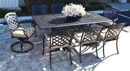 9 piece patio dining set cast aluminum St. Augustine chairs and Elisabeth table. - $2,972.05