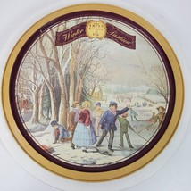 Vintage Currier &amp; Ives 1855 Winter Pastime Metal Plate 13 Inch - £13.58 GBP