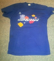 Vintage Logo 7 Atari Asteroids Best T-Shirt Large 1980&#39;s Single Stitch USA Made - £86.49 GBP