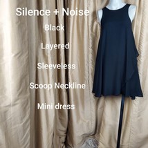 Silence + Noise Black layered Mini Dress Size XS - £14.10 GBP