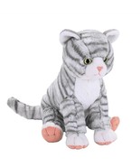 Wild Republic Gray and White Tabby Cat, Stuffed Striped Plush Kitty Cat - $422.11 MXN