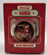 Hallmark Santa Coca-Cola Glass Ornament 1986 U246 - £15.79 GBP