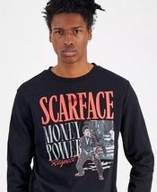 Hybrid Men&#39;s Scarface Miami Regular-Fit Printed Fleece Sweatshirt - Blac... - $24.99