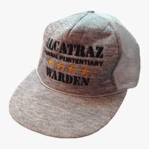 Alcatraz Federal Penitentiary Warden Trucker Cap Gray White Mesh Snapbac... - $6.20