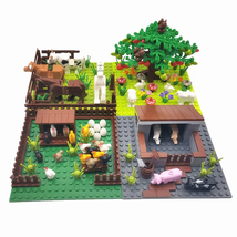 Farm Animals Trees Plants Building Blocks for Kids Compatible Classic Br... - $34.99