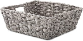 Whitmor Split Rattique Shelf Tote-Gray Wash - £31.59 GBP