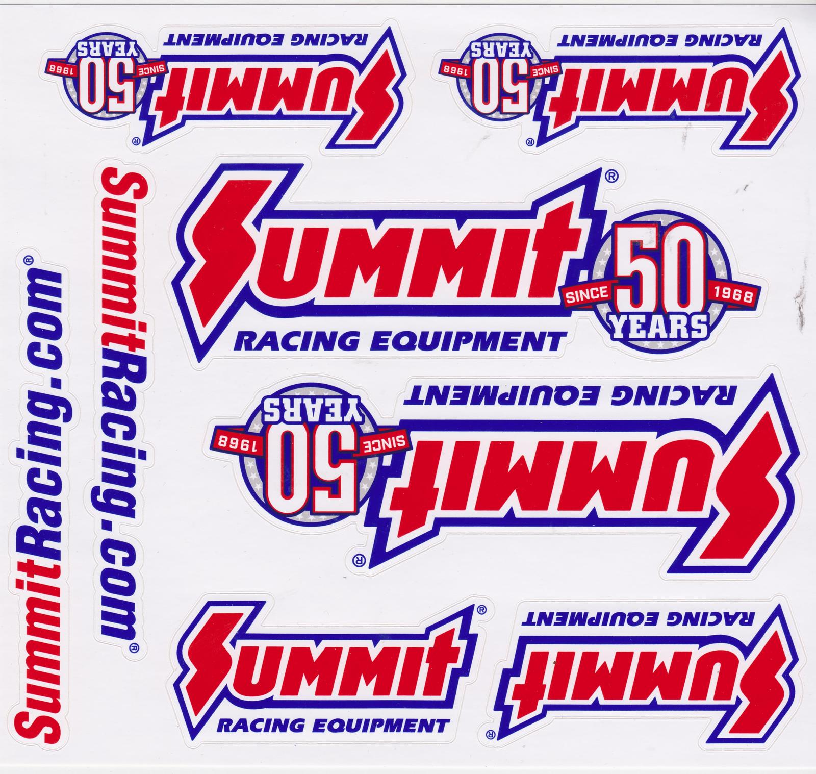  SHEET SUMMIT RACING EQUIPMENT STICKER DECAL 50 YEARS DRAG RACING NHRA N... - $6.99